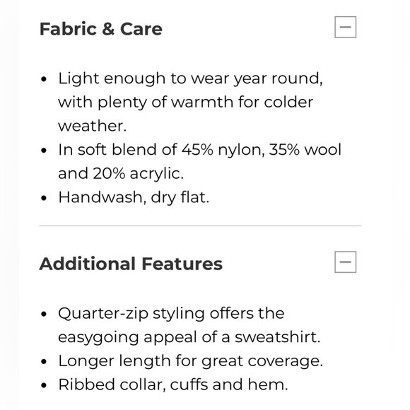 LL Bean Cozy Cloud Quarter Zip Boucle Sweater Soft Pullover Rare Mauve Pink XL - Picture 7 of 7